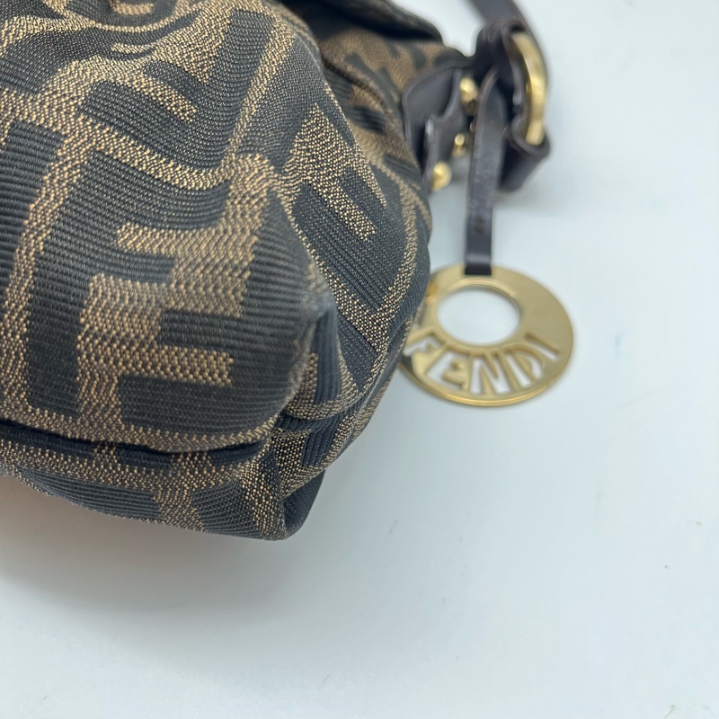 FENDI 芬迪 8BR445 FF ZUCCA 老花 翻蓋廚師包 手提包 精品包包 肩背包-11