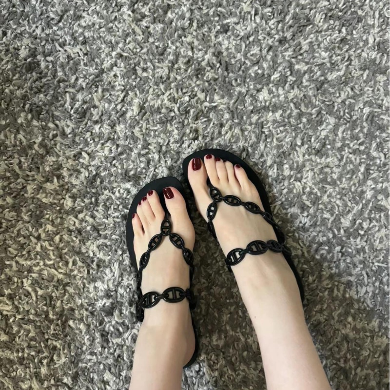 Hermes 豬鼻夾腳涼鞋 38號-0