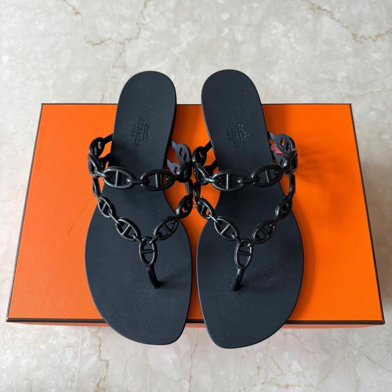 Hermes 豬鼻夾腳涼鞋 38號-5