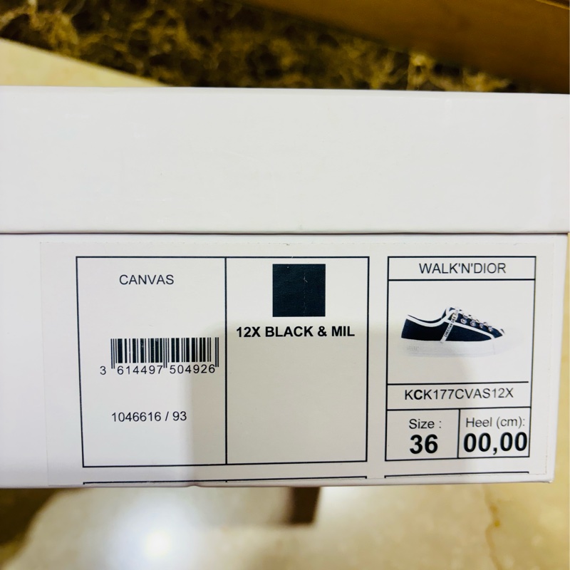 Walk'n'Dior 經典logo款鞋帶 增高休閒平底球鞋 36-2