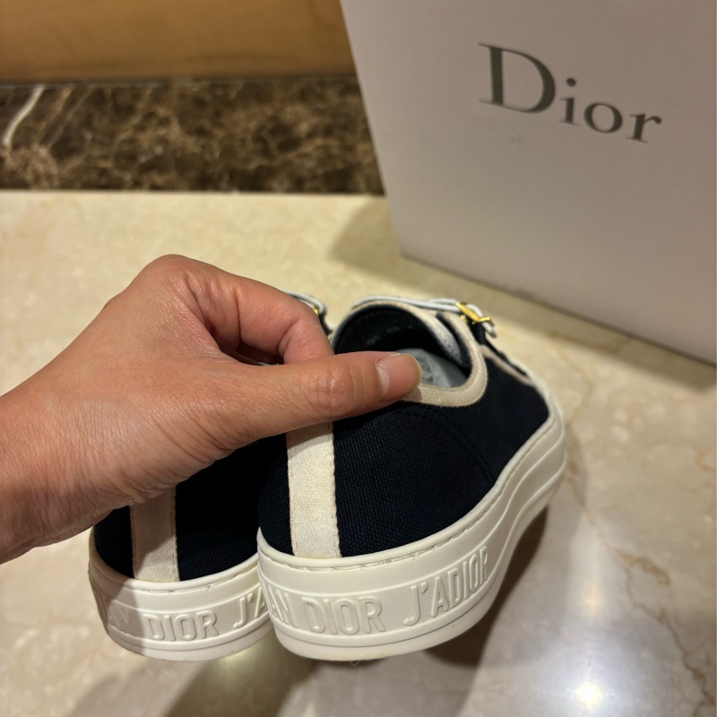 Walk'n'Dior 經典logo款鞋帶 增高休閒平底球鞋 36-6