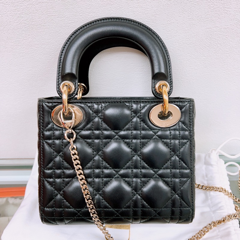 (已出❌) Dior lady dior mini 黑色三格迷你戴妃包-1