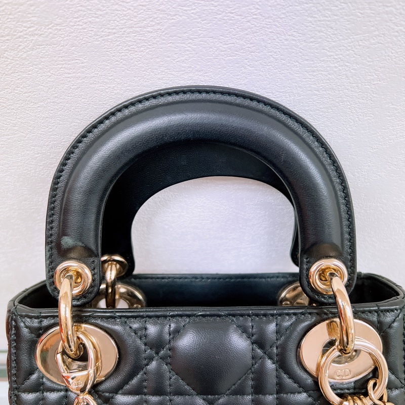 (已出❌) Dior lady dior mini 黑色三格迷你戴妃包-3