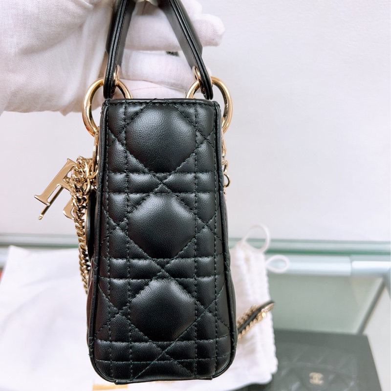 (已出❌) Dior lady dior mini 黑色三格迷你戴妃包-12