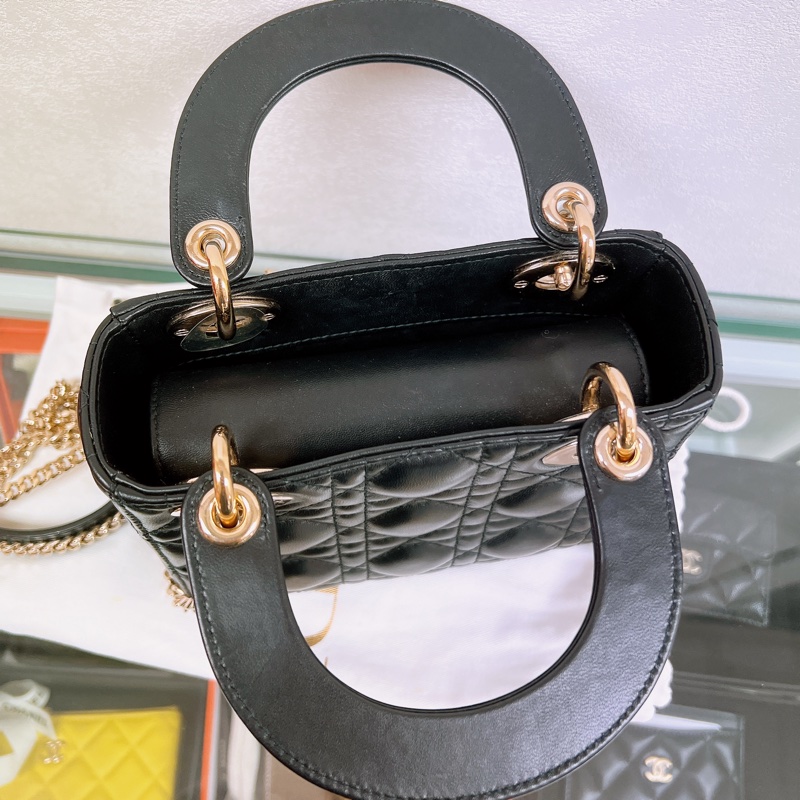 (已出❌) Dior lady dior mini 黑色三格迷你戴妃包-16