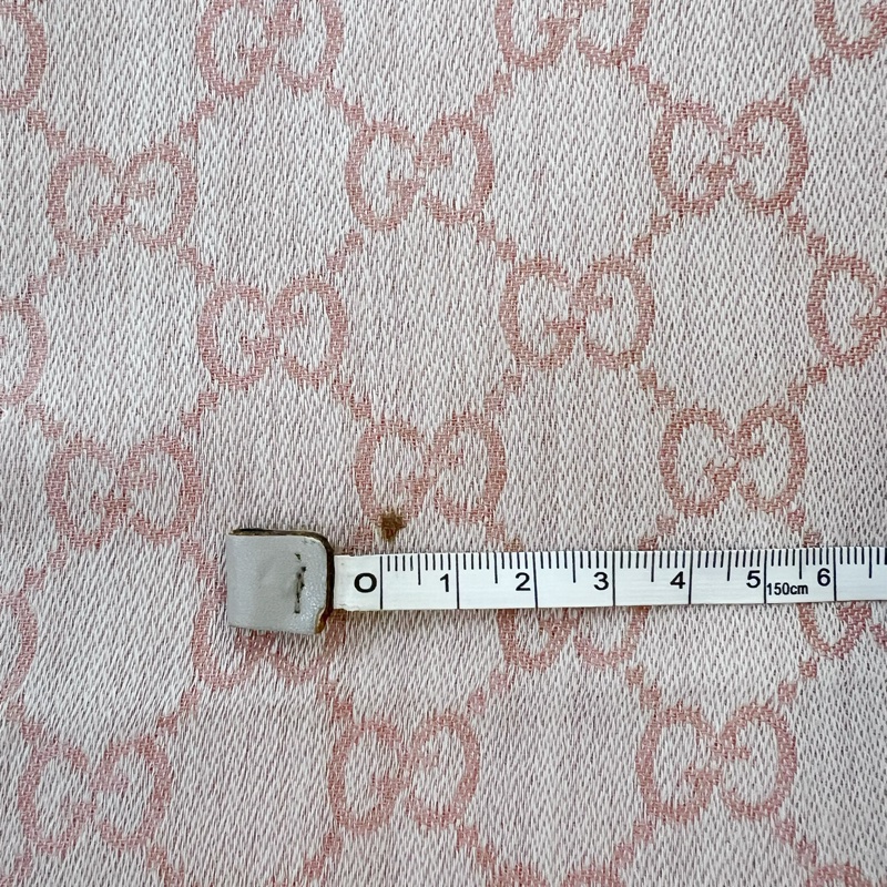 Gucci 古馳 粉色雙G Logo羊毛蠶絲圍巾Gucci Pink logo wool silk squared shawl scarf-6