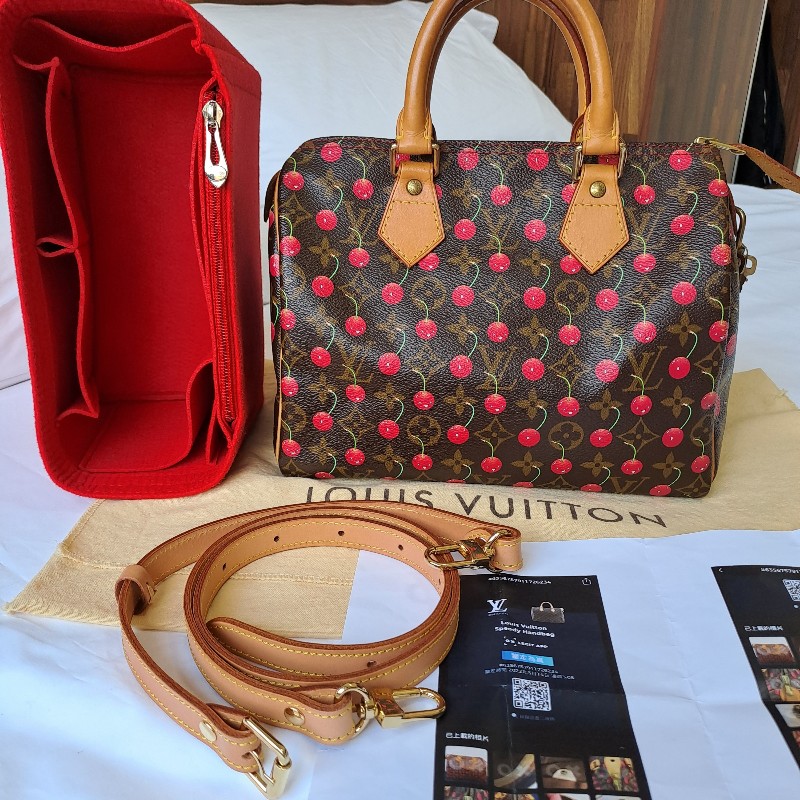 ❤lv speedy25 村上隆限量櫻桃包-0