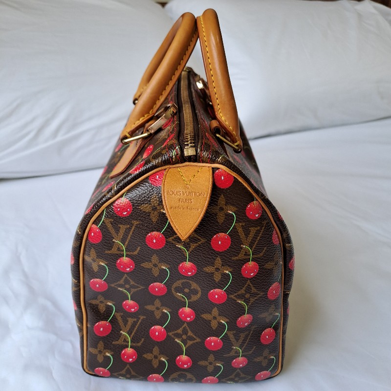 ❤lv speedy25 村上隆限量櫻桃包-4