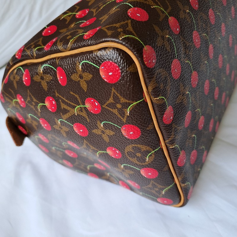 ❤lv speedy25 村上隆限量櫻桃包-5