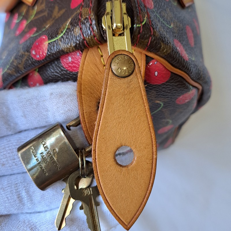 ❤lv speedy25 村上隆限量櫻桃包-6