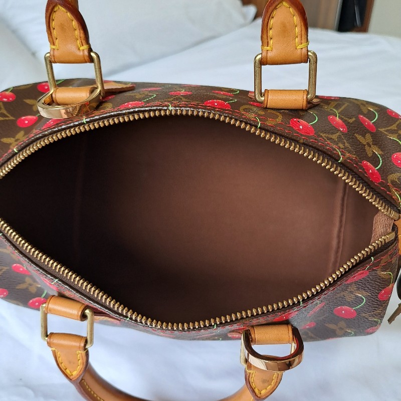 ❤lv speedy25 村上隆限量櫻桃包-7