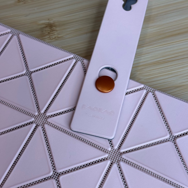 BAOBAO三宅一生2023新款霧面粉色粉網6x6肩背/手提🗝️超質感-3