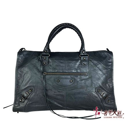 已售出*Balenciaga 巴黎世家黑色羊皮WORK手提機車包 132110.1000.1669-0
