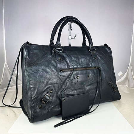 已售出*Balenciaga 巴黎世家黑色羊皮WORK手提機車包 132110.1000.1669-1