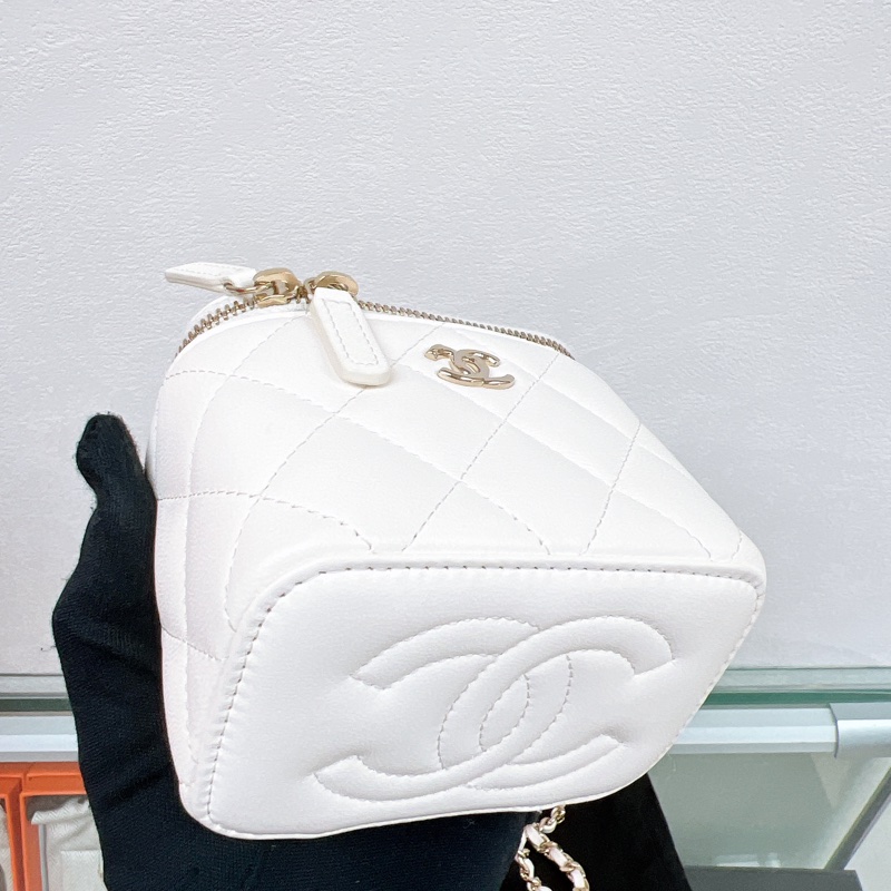 (已出❌) 近新✨Chanel 黑白足球調節扣 白色小盒子/ 鏈條化妝包/ 小廢包 mini vanity-4