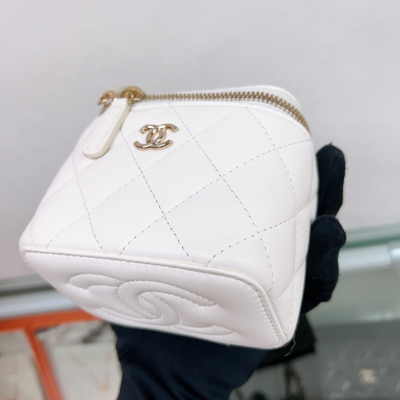 (已出❌) 近新✨Chanel 黑白足球調節扣 白色小盒子/ 鏈條化妝包/ 小廢包 mini vanity-5