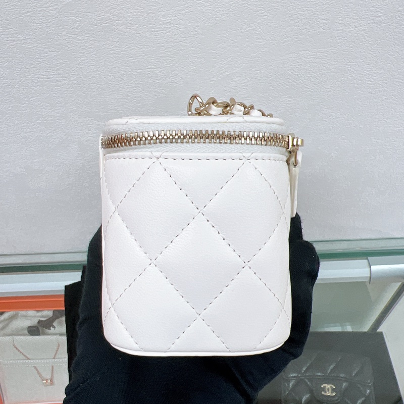 (已出❌) 近新✨Chanel 黑白足球調節扣 白色小盒子/ 鏈條化妝包/ 小廢包 mini vanity-10