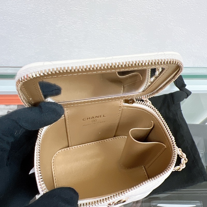 (已出❌) 近新✨Chanel 黑白足球調節扣 白色小盒子/ 鏈條化妝包/ 小廢包 mini vanity-13