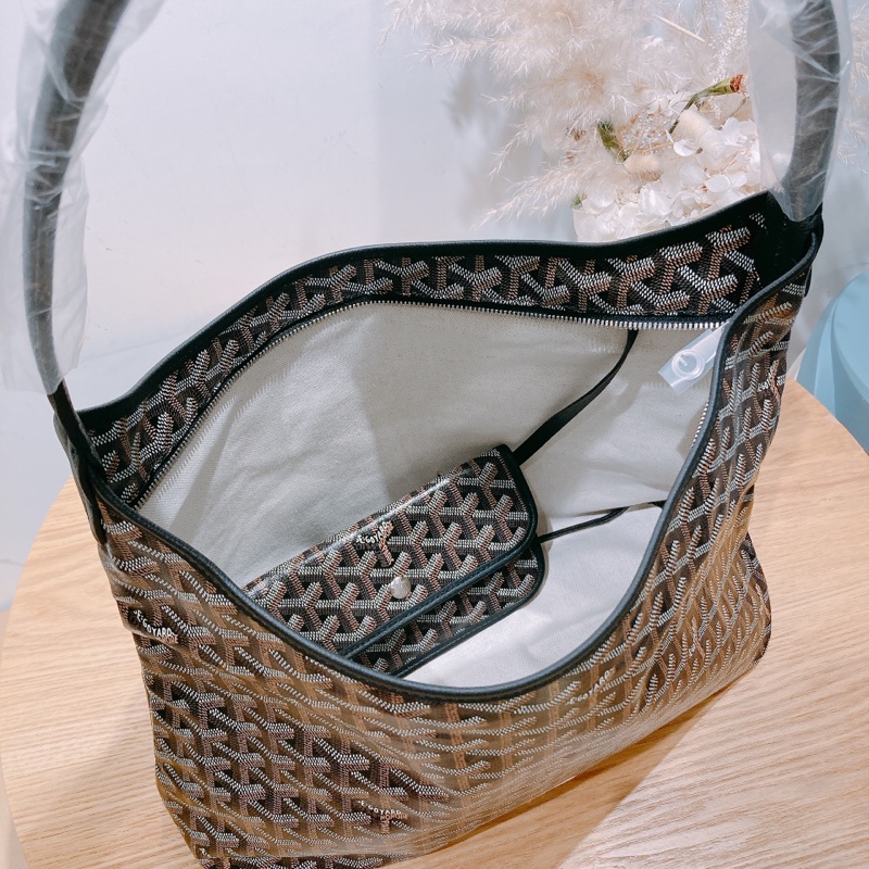 全新戈雅 特別版粉色心心形logo 黑色腋下包 Hobo Bag-6