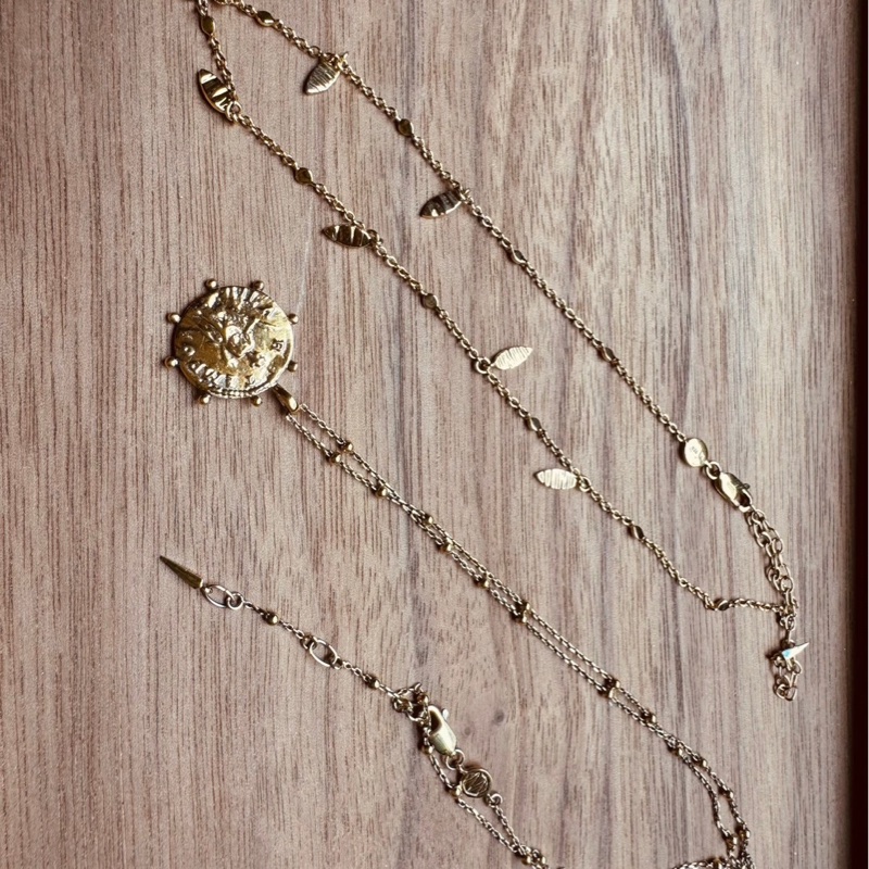 Missoma 英國輕奢飾品 經典羅馬金幣項鍊兩件組-2