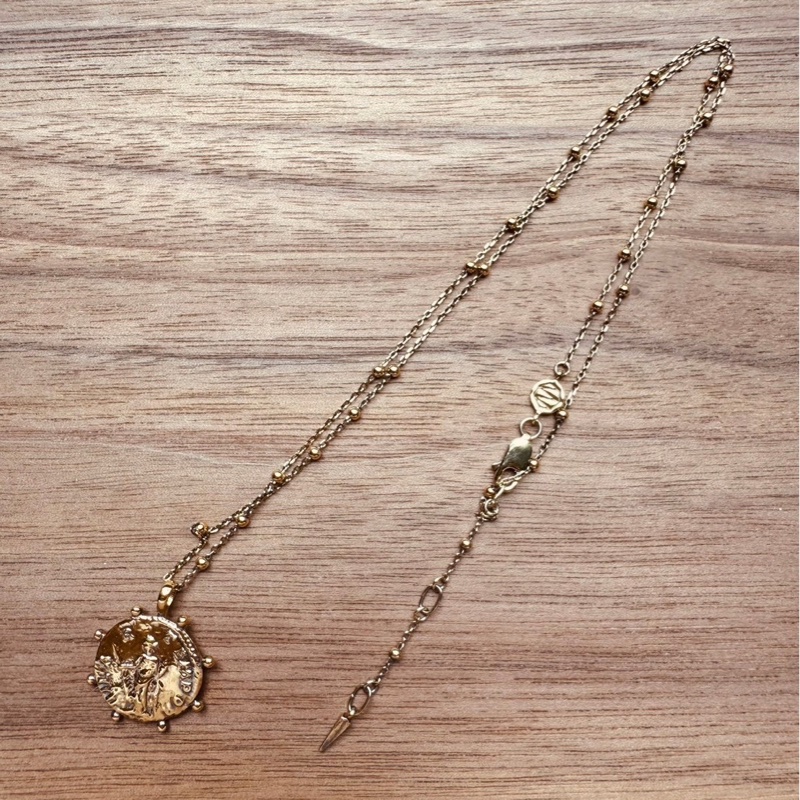 Missoma 英國輕奢飾品 經典羅馬金幣項鍊兩件組-4