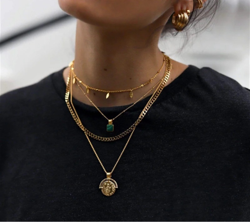 Missoma 英國輕奢飾品 經典羅馬金幣項鍊兩件組-7