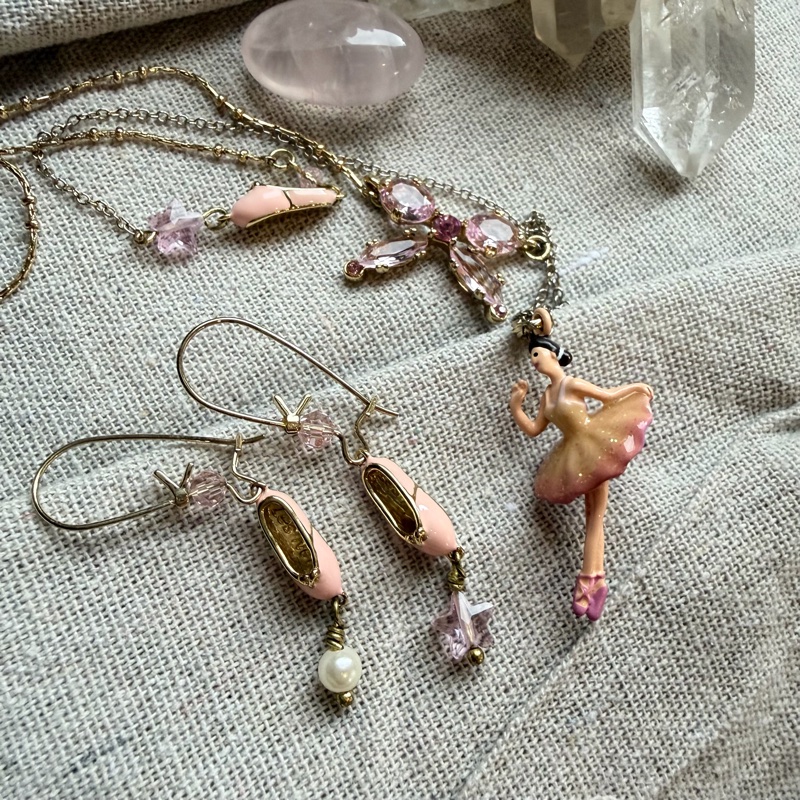 Les Nereides 芭蕾女郎 項鍊+耳環 組合-2