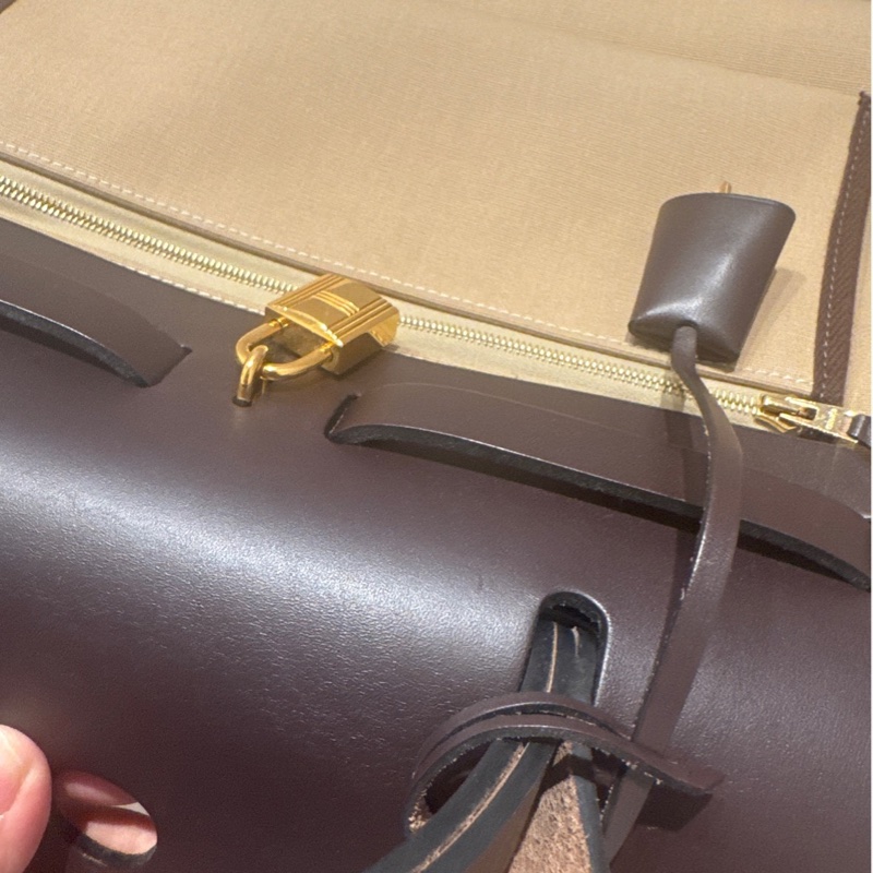 愛馬仕HERMES  HERBAG 31 2WAY 手提包 U刻精品包包 時尚百搭 肩背包 側背包-12