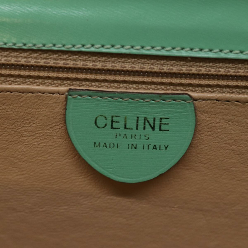 【日本直送】CELINE 化妝包 皮革 綠色 正品 74541-18