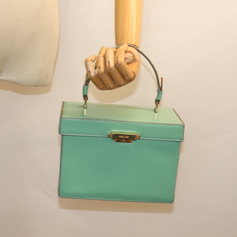 【日本直送】CELINE 化妝包 皮革 綠色 正品 74541-24
