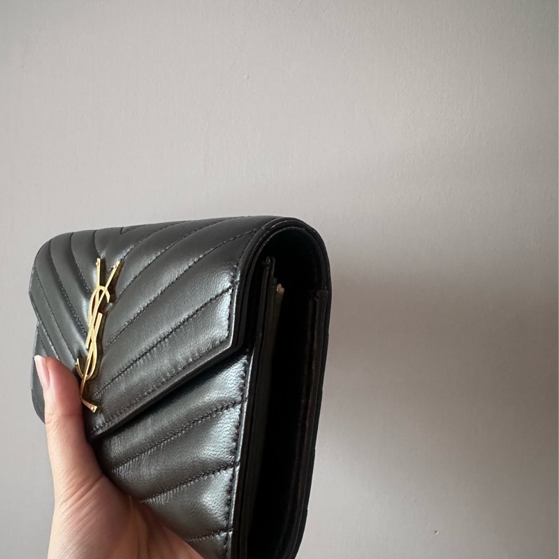 YSL全新CASSANDRE MATELASSÉ小羊皮長夾-1