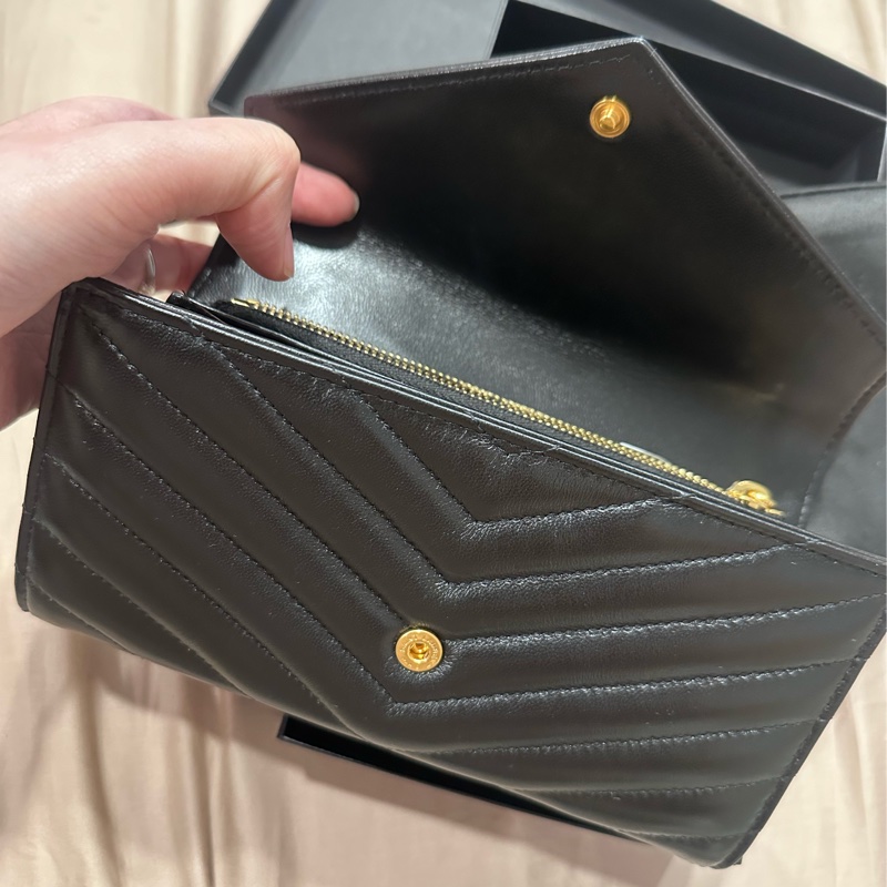 YSL全新CASSANDRE MATELASSÉ小羊皮長夾-3