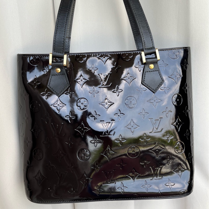 （七夕💌限時大特賣）（實品超美 有防塵袋）LV Vernis 黑老花 手提包 手拿包 皮跟五金都超亮✨-2