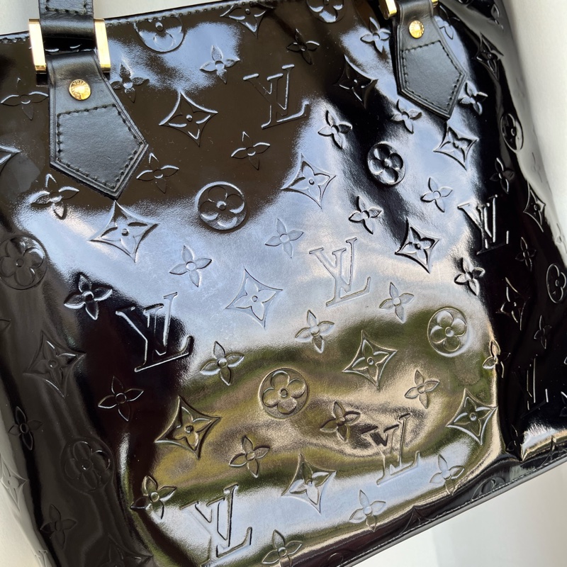 （七夕💌限時大特賣）（實品超美 有防塵袋）LV Vernis 黑老花 手提包 手拿包 皮跟五金都超亮✨-3
