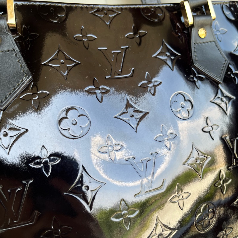 （七夕💌限時大特賣）（實品超美 有防塵袋）LV Vernis 黑老花 手提包 手拿包 皮跟五金都超亮✨-13