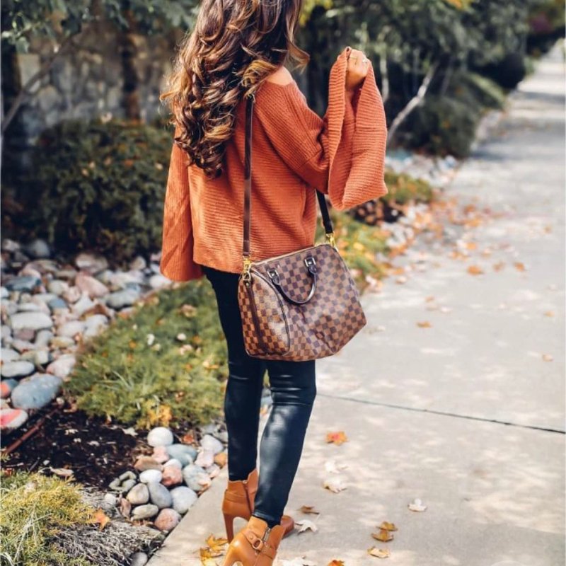 LV  🎀現品實拍 🎀 N41183 格紋 Speedy30cm 波士頓包 手提 斜背包~二手品-9