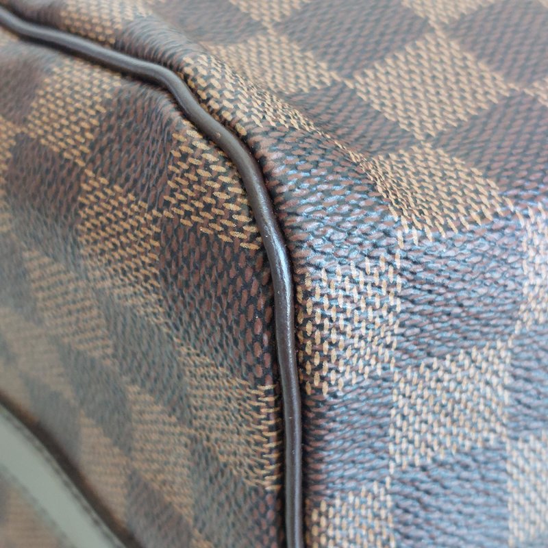 LV  🎀現品實拍 🎀 N41183 格紋 Speedy30cm 波士頓包 手提 斜背包~二手品-32