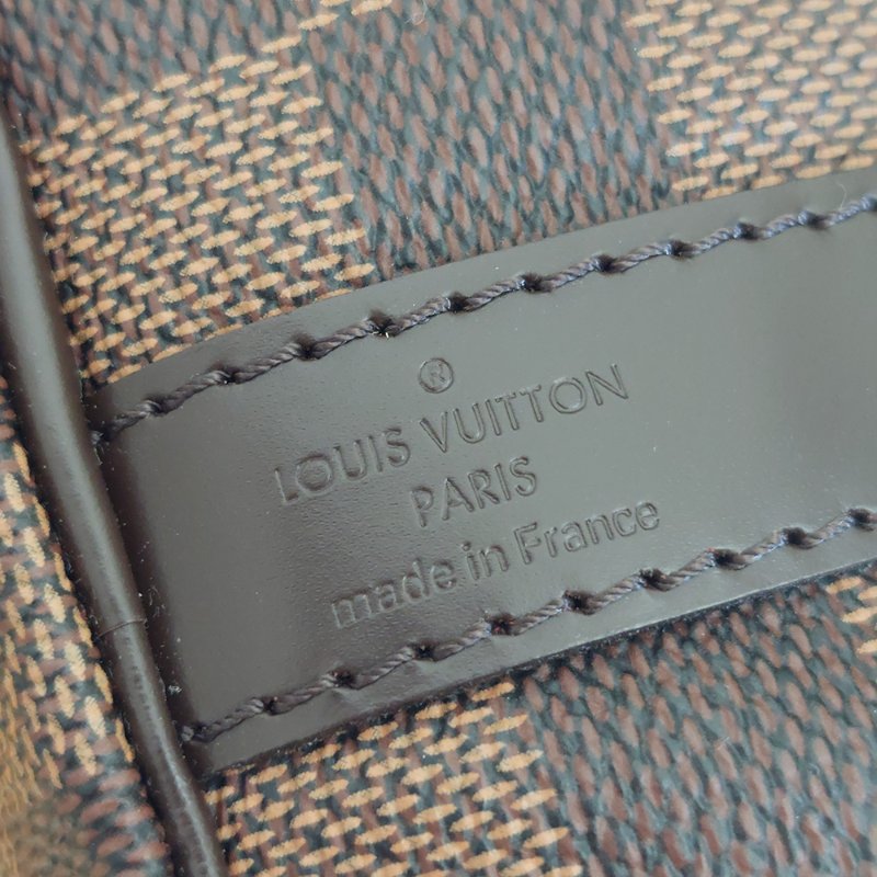 LV  🎀現品實拍 🎀 N41183 格紋 Speedy30cm 波士頓包 手提 斜背包~二手品-36