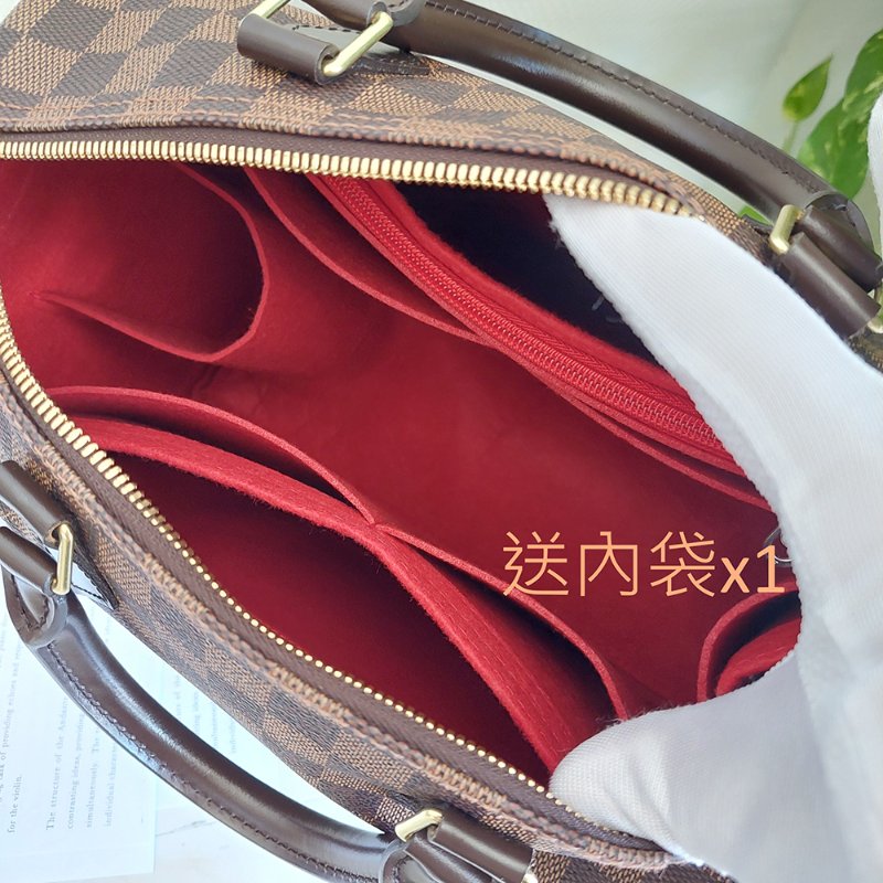 LV  🎀現品實拍 🎀 N41183 格紋 Speedy30cm 波士頓包 手提 斜背包~二手品-43