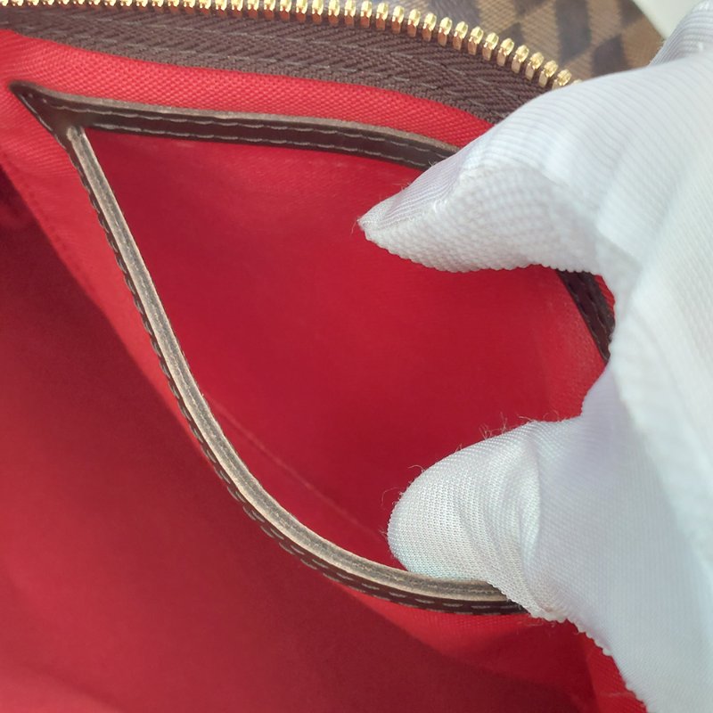 LV  🎀現品實拍 🎀 N41183 格紋 Speedy30cm 波士頓包 手提 斜背包~二手品-46