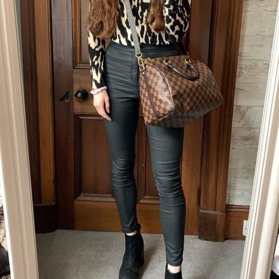 LV  🎀現品實拍 🎀 N41183 格紋 Speedy30cm 波士頓包 手提 斜背包~二手品-60