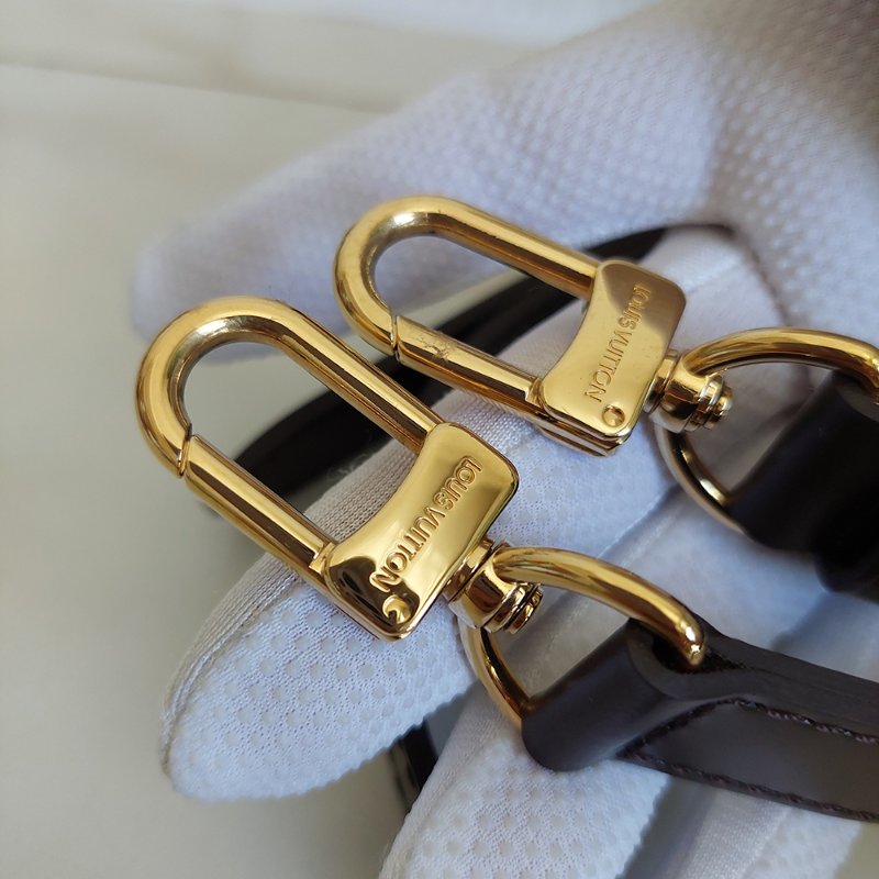 LV  🎀現品實拍 🎀 N41183 格紋 Speedy30cm 波士頓包 手提 斜背包~二手品-70