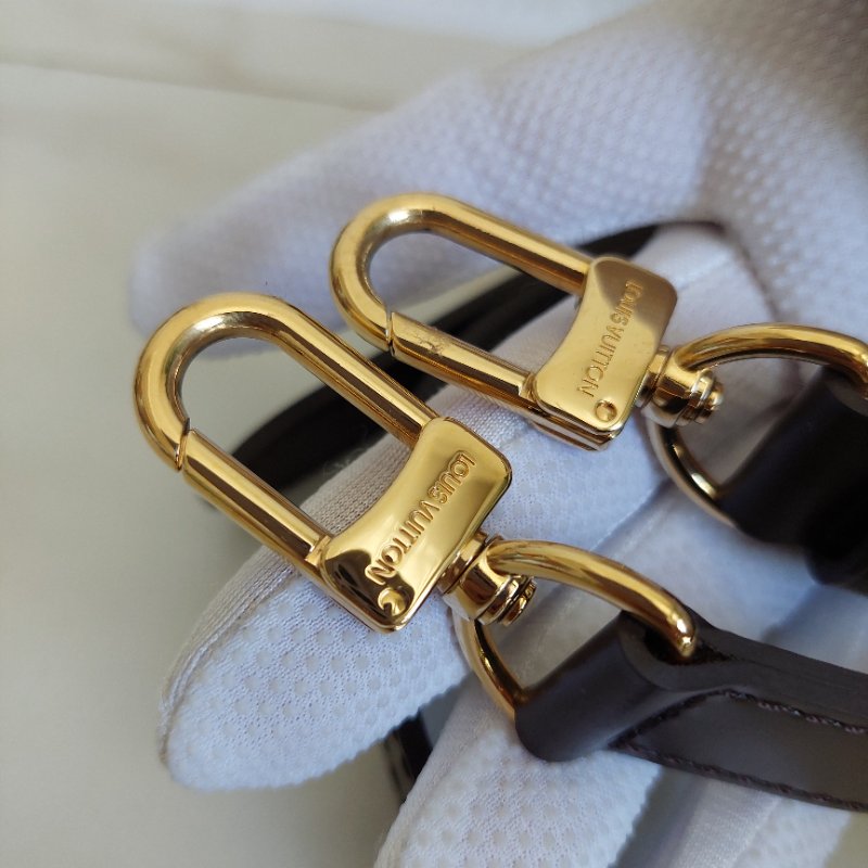 LV  🎀現品實拍 🎀 N41183 格紋 Speedy30cm 波士頓包 手提 斜背包~二手品-81