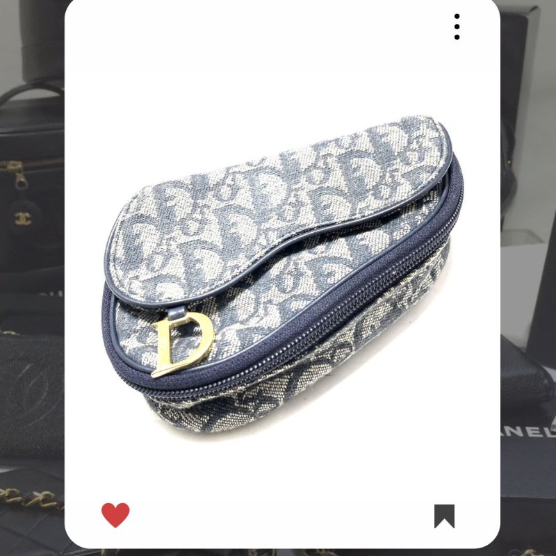 Christian Dior Monogram 老花提花藍花 Dior Vintage Dior 手提包 Dior 手拿包-1