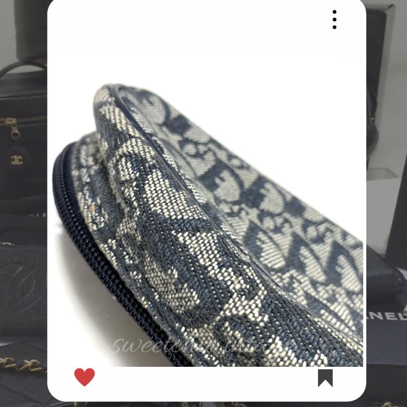 Christian Dior Monogram 老花提花藍花 Dior Vintage Dior 手提包 Dior 手拿包-3