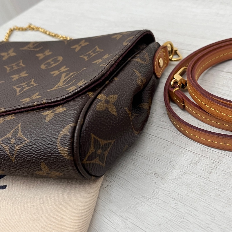 LV Favorite MM 摯愛 老花鍊條肩背包 斜背包-6
