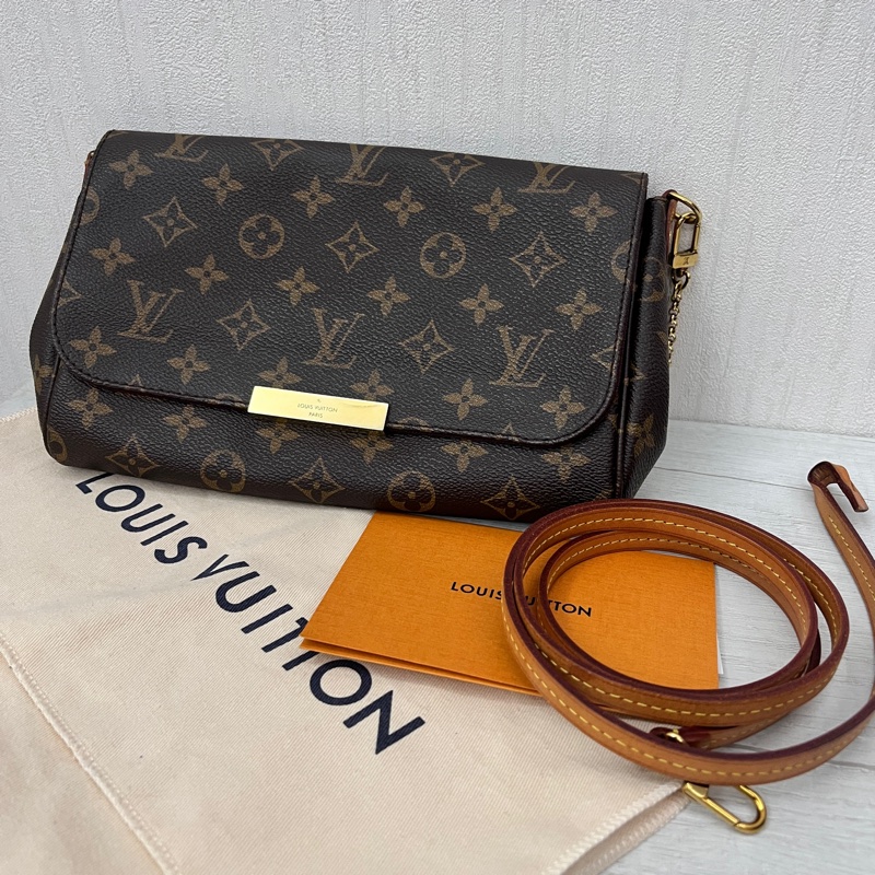 LV Favorite MM 摯愛 老花鍊條肩背包 斜背包-11