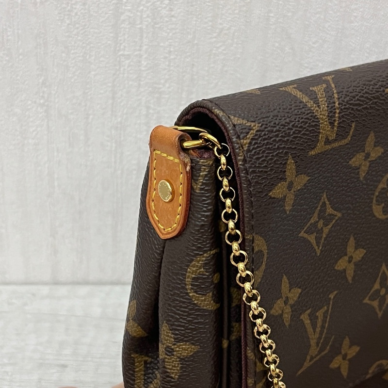 LV Favorite MM 摯愛 老花鍊條肩背包 斜背包-13