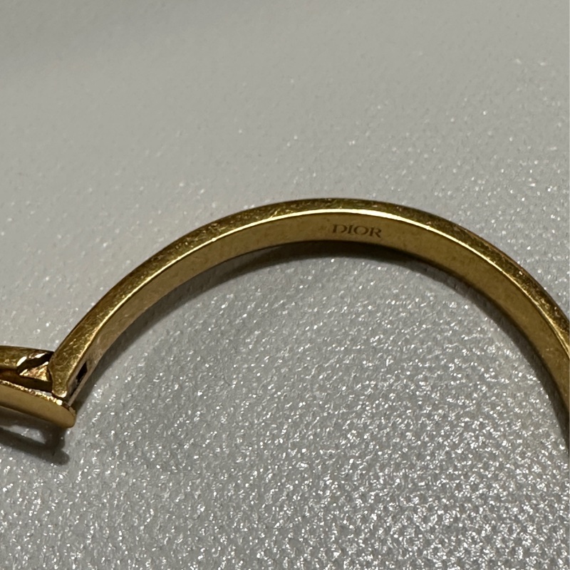 Christian Dior JADIOR 英字LOGO造型手環手鐲.古銅金-7