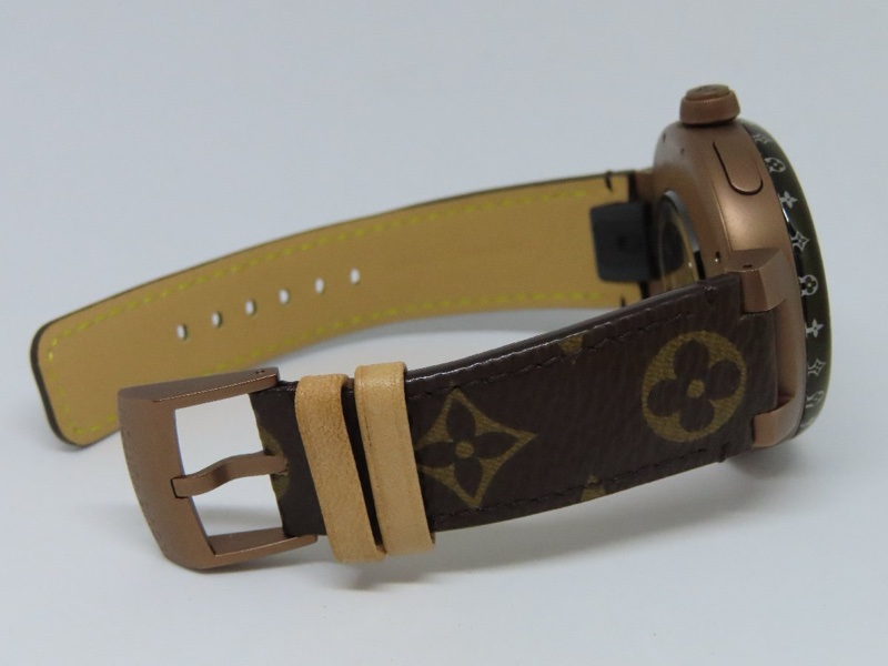 入手困難LV Tambour Monogram 帆布錶帶 稀有棕色扣環-7